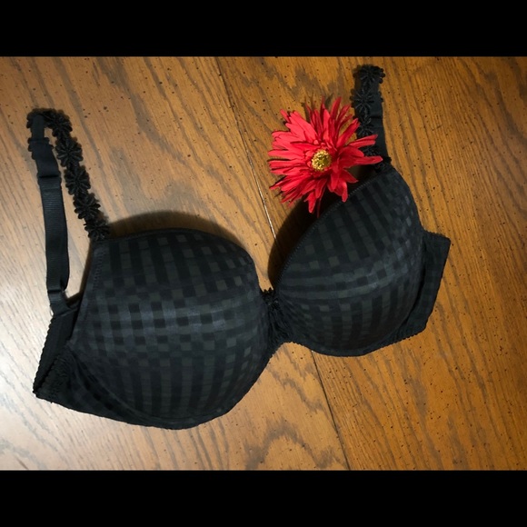 MarieJo Contour Plunge Bra w Flowers - Picture 3 of 7